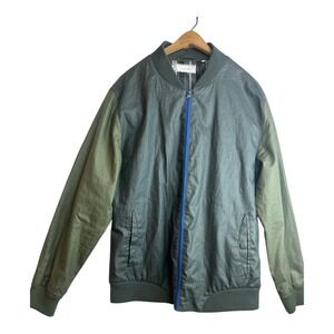 Five Four Bomber Jacket Mens Size Large Two Toned Blue‎ Black